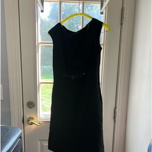 Ann Taylor black dress with belt, size 0 petite
